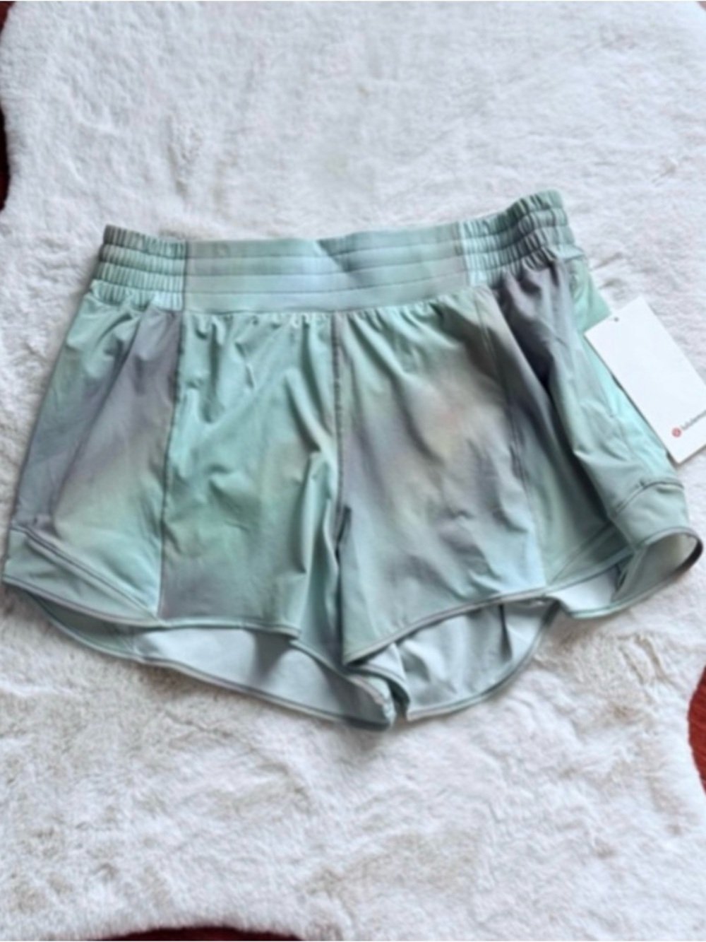 Size 14 hotty hot shorts 4" lined, chroma drift green, NWT